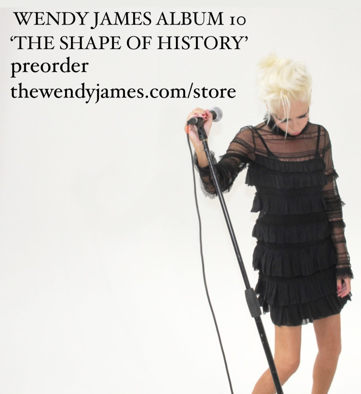 WENDY JAMES ALBUM 10 ‘THE SHAPE OF HISTORY’ DELUXE 12” VINYL + DOWNLOAD *Signed