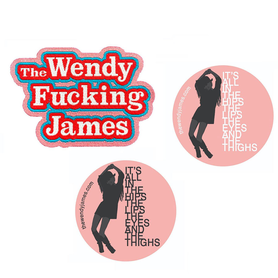 THE WENDY JAMES PATCH & STICKERS SET